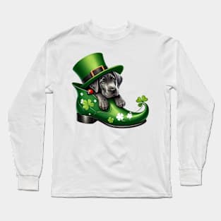 Great Dane Dog Shoes For Patricks Day Long Sleeve T-Shirt